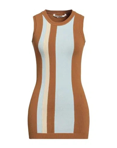 Golden Goose Woman Top Brown Size S Cotton, Polyamide, Elastane