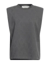 Golden Goose Journey Sleeveless Padded Shoulder T-shirt In Grey