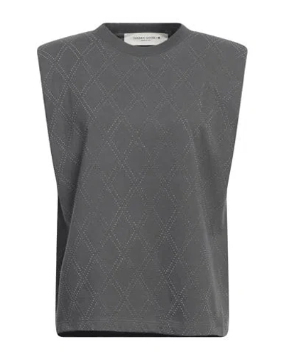 GOLDEN GOOSE GOLDEN GOOSE WOMAN TOP GREY SIZE M COTTON