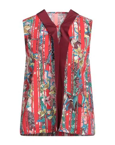 Golden Goose Woman Top Red Size S Polyester, Silk