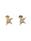 Golden Goose Golden Star-shaped Embellished Earrings In Gold