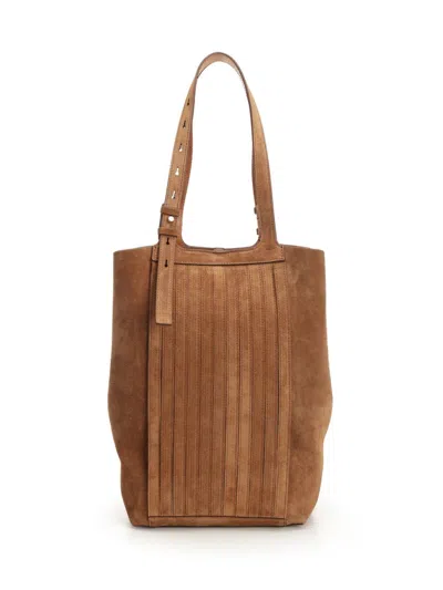 Golden Goose Women 24/7 North South Bag In Suede In Brown