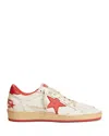 Golden Goose Logo Casual Sneakers In White Strawberry