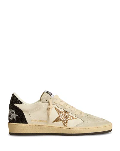 Golden Goose Women's Ball Star Low Top Sneakers In White/gold/ice/black
