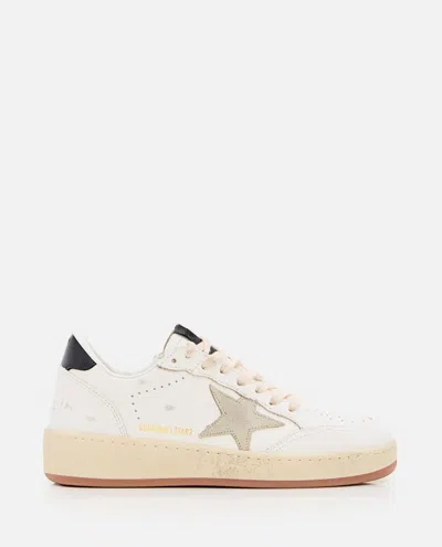 Golden Goose Ballstar 2 White Low Top Sneakers With Star Patch On The Side And Contrasting Heel In Leather Woman