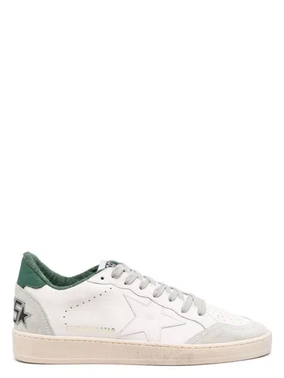Golden Goose Women's Ballstar Bio Based Upper And Star S Sneaker In White,ice,green
