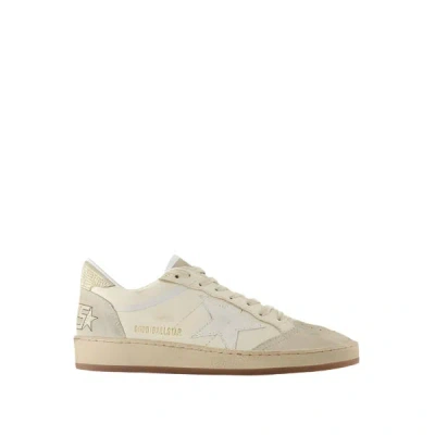 Golden Goose Women's Ballstar Leather Sneakers In Eggnog/white