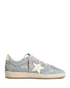Golden Goose Ballstar Suede Metallic Low-top Sneakers In Multi