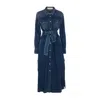 Golden Goose Women Belted Chemise Denim Dress In Blue