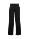 Golden Goose Women Black Denim Jeans With Patches In Multi