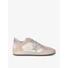 Golden Goose Ball Star Double Quarter Sneakers In Blush