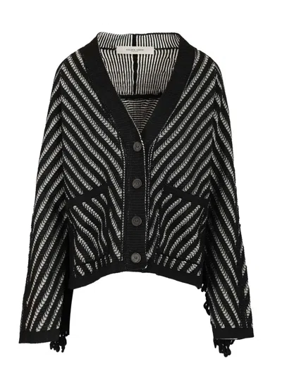 GOLDEN GOOSE GOLDEN GOOSE WOMEN CARDIGAN WITH FRINGES