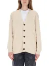 Golden Goose Women Cardigan With Logo In Neutral