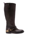 Golden Goose Charlie Distressed Leather Upper With Accessories Boots Brown In Multi