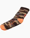 Golden Goose Women's Colorful Print Socks In Brown Camo/fluorescent Orange In Multi