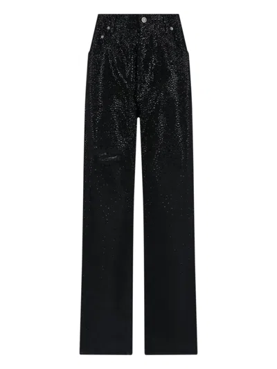 Golden Goose Women's Cotton Denim Jeans With Utility-style Pockets In Black