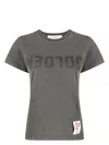 Golden Goose Doris Upside Down Logo Cotton Graphic Tee In Grey