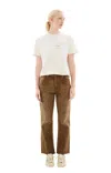Golden Goose Faded Leopard-print Kick Flare Jeans In Brown