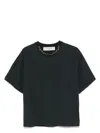 Golden Goose Anthracite Grey T-shirt With Crystals In Black