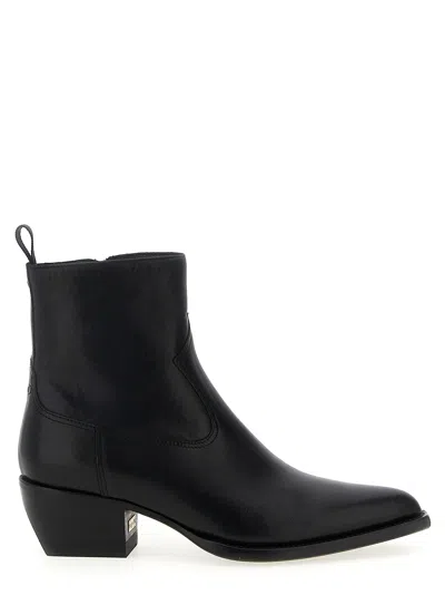 Golden Goose Debbie Leather Boots In Black