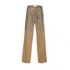 Golden Goose Straight-leg Pants With Gradient Crystal Embellishment In Brown
