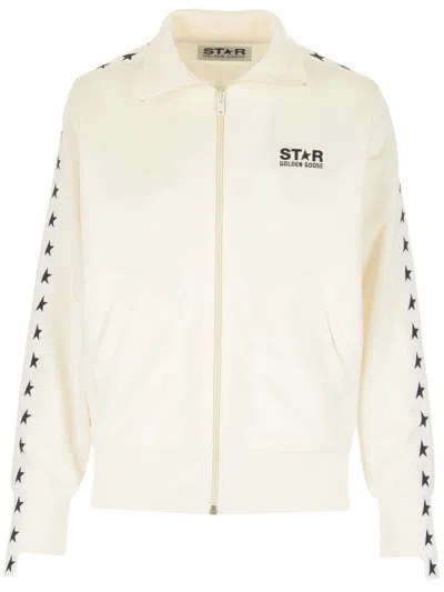 Golden Goose Women "denise" Zip Sweatshirt In White