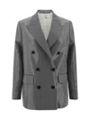 Golden Goose Double-breasted Laureen Blazer In Gray