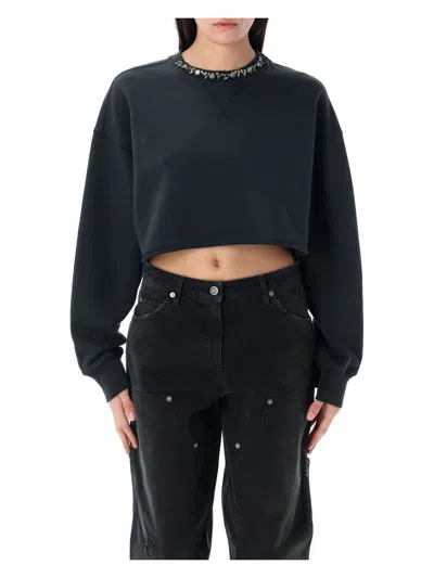 GOLDEN GOOSE WOMEN'S EMBELLISHED CROPPED SWEATSHIRT