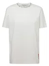 Golden Goose White Crewneck T-shirt With Rhinestone Embellishments On The Collar And Logo Detail On The Rear In White