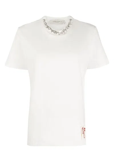 GOLDEN GOOSE WOMEN'S EMBROIDERED COTTON T-SHIRT