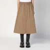 Golden Goose Flared Skirt With Zip In Light Brown Women