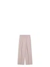 Golden Goose Light Pink Wide-leg Trousers In Wool