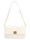 Golden Goose Gioia Flap Leather Shoulder Bag In Buttercrea