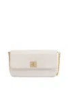 Golden Goose Gioia Flap Leather Shoulder Bag In White