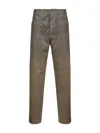Golden Goose Green Denim Gradient-effect Swarovski Crystal Jeans In Multi