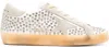 Golden Goose Super Star Crystal-embellished Sneakers In White Ice