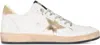 Golden Goose Ball Star Sneakers With Gold Star And Heel Tab In 80608