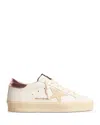 Golden Goose Women's Hi Star Almond Toe Star Patch Platform Sneakers In Optic White/seedpearl/antique Pink