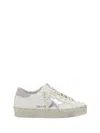 Golden Goose 'hi Star' White Low Top Sneakers With Laminated Star Patch On The Side