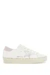 Golden Goose 'hi Star' White Low Top Sneakers With Laminated Star Patch On The Side In White
