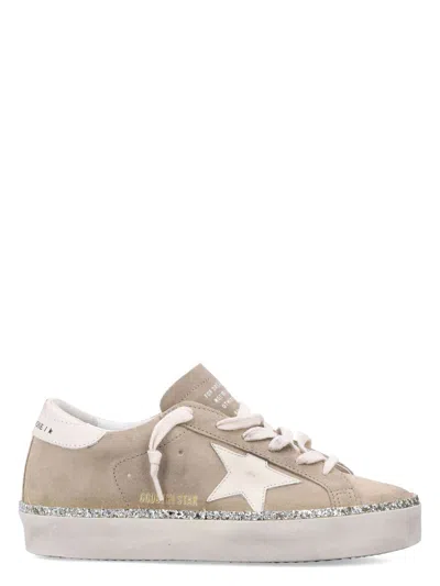 Golden Goose Super Star Suede Skateboard Shoe In Beige