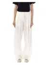 Golden Goose White Wool-blend Wide Trousers In Aged White