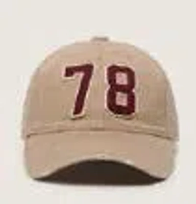 Golden Goose Women Journey Baseball Cap/ Washed Canvas/ 78 Patch In Brown