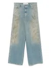 Golden Goose Women `journey` `melody` Boyfriend Jeans With Studs On Side