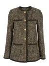 Golden Goose Women Journey W's Long Boxy Jacket W Patch Pockets And Leather Details In Multi