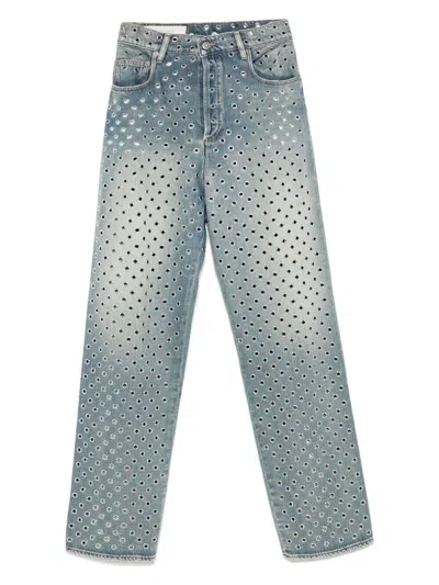 GOLDEN GOOSE WOMEN'S JOURNEY W`S PANT KIM SAND WASH ALL OVER EYELET