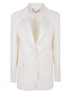 Golden Goose Blazer With Beaded Sleeves And Wool In White