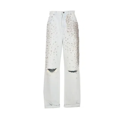GOLDEN GOOSE GOLDEN GOOSE WOMEN KIM DENIM CRYSTALS JEANS