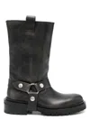 Golden Goose Kurt Boots In Black Leather With Buckle In Black