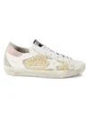 GOLDEN GOOSE WOMEN'S LEATHER & SHEARLING TRIM SNEAKERS